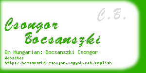 csongor bocsanszki business card